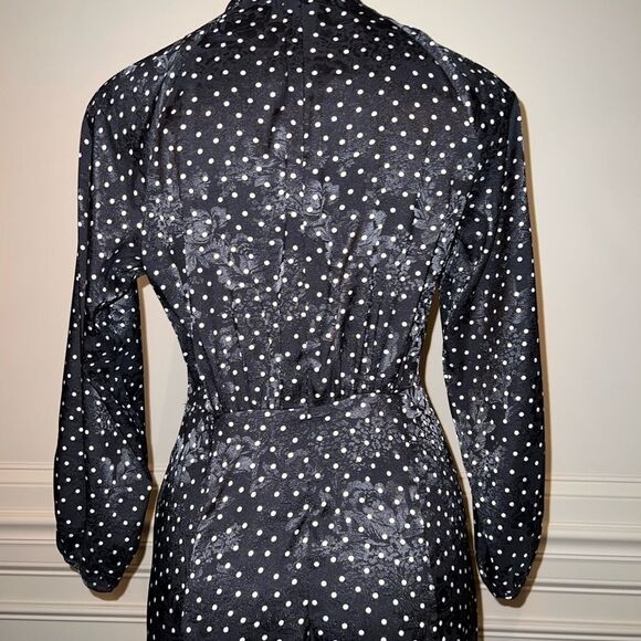 Calvin Klein Neck Bow Polka Dot Dress size 4 - Picture 8 of 9